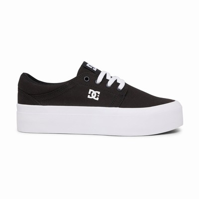 DC Trase Platform Women's Black/White Sneakers Australia Sale TLW-328